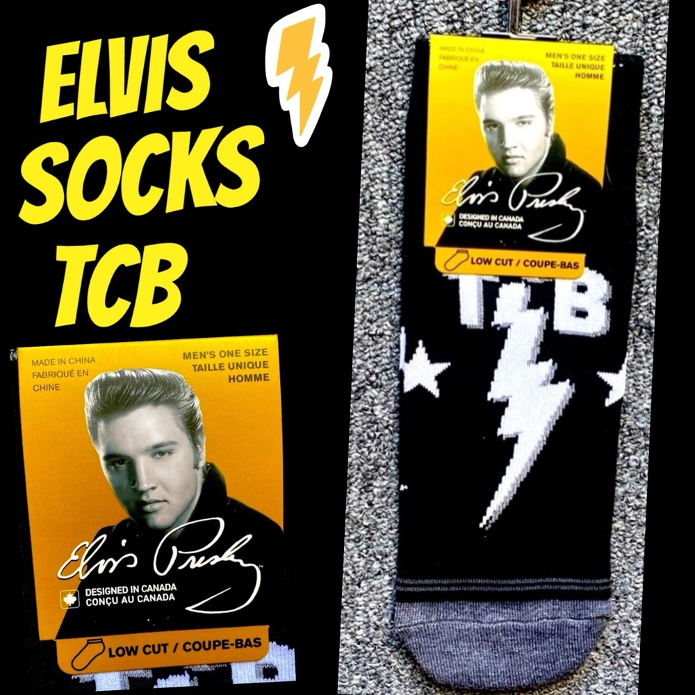 Elvis TCB mens womens Funny Novelty Low-Cut Socks - NWT new